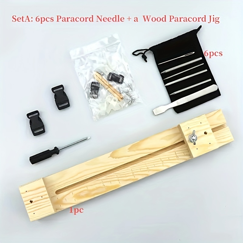 adjustable length wood paracord jig for