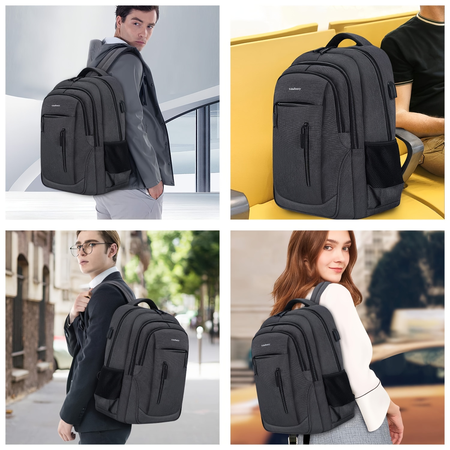 Laptop Backpack School Computer Backpack With USB Charging Port