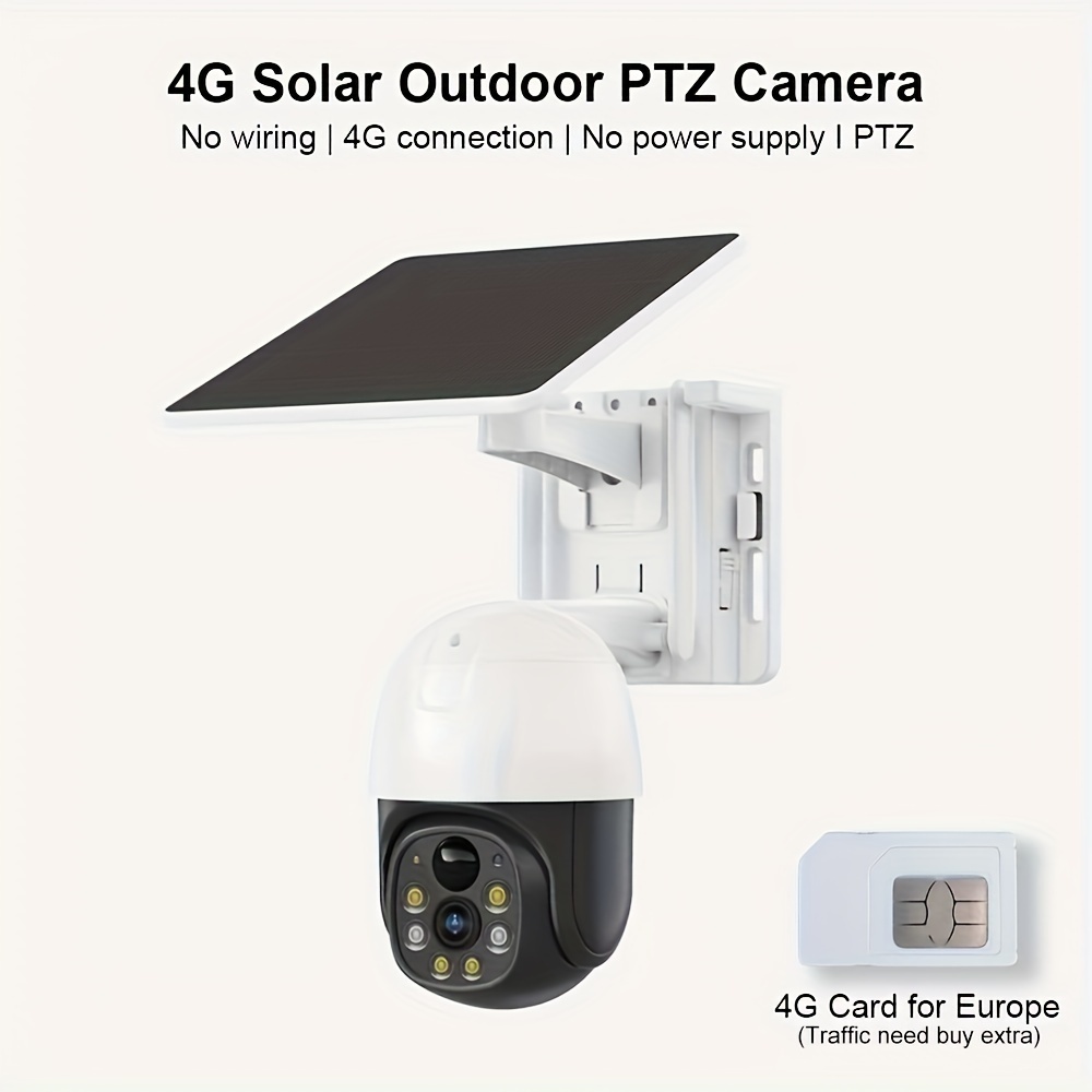 Outdoor HD 3mp 5mp 4g Sim Karte / Wifi Sonnenkollektor Kamera Ptz