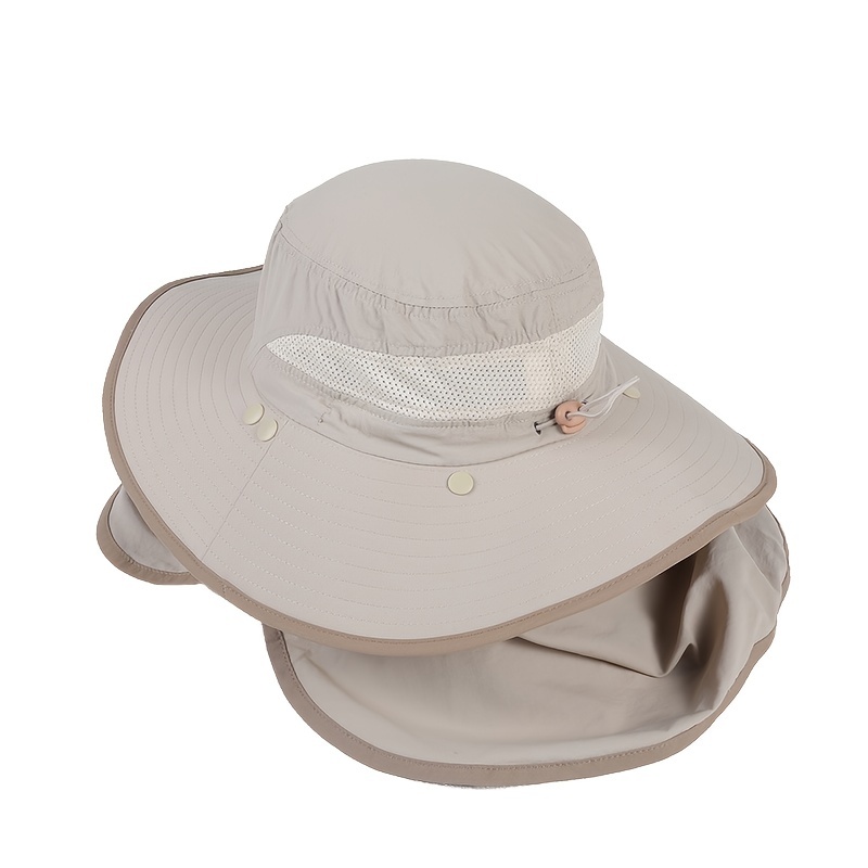Wide Brim Bucket Hat Summer Sun Hat Outdoor Uv Protection - Temu