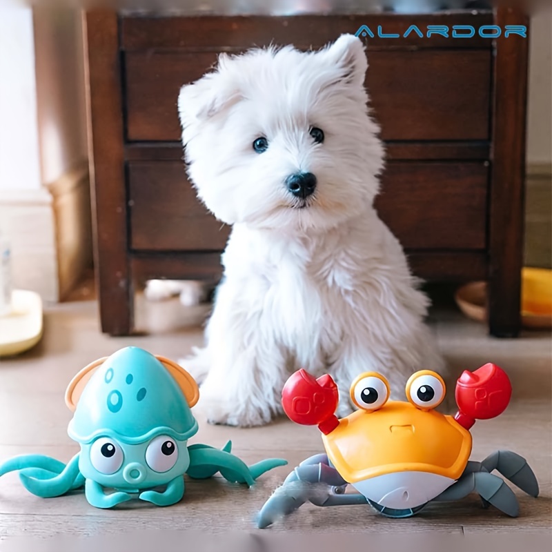 Crawling Crab Design Pet Toys With Music, Interactive Crawling Dog Toy With  Automatically Avoid Obstacles - Temu
