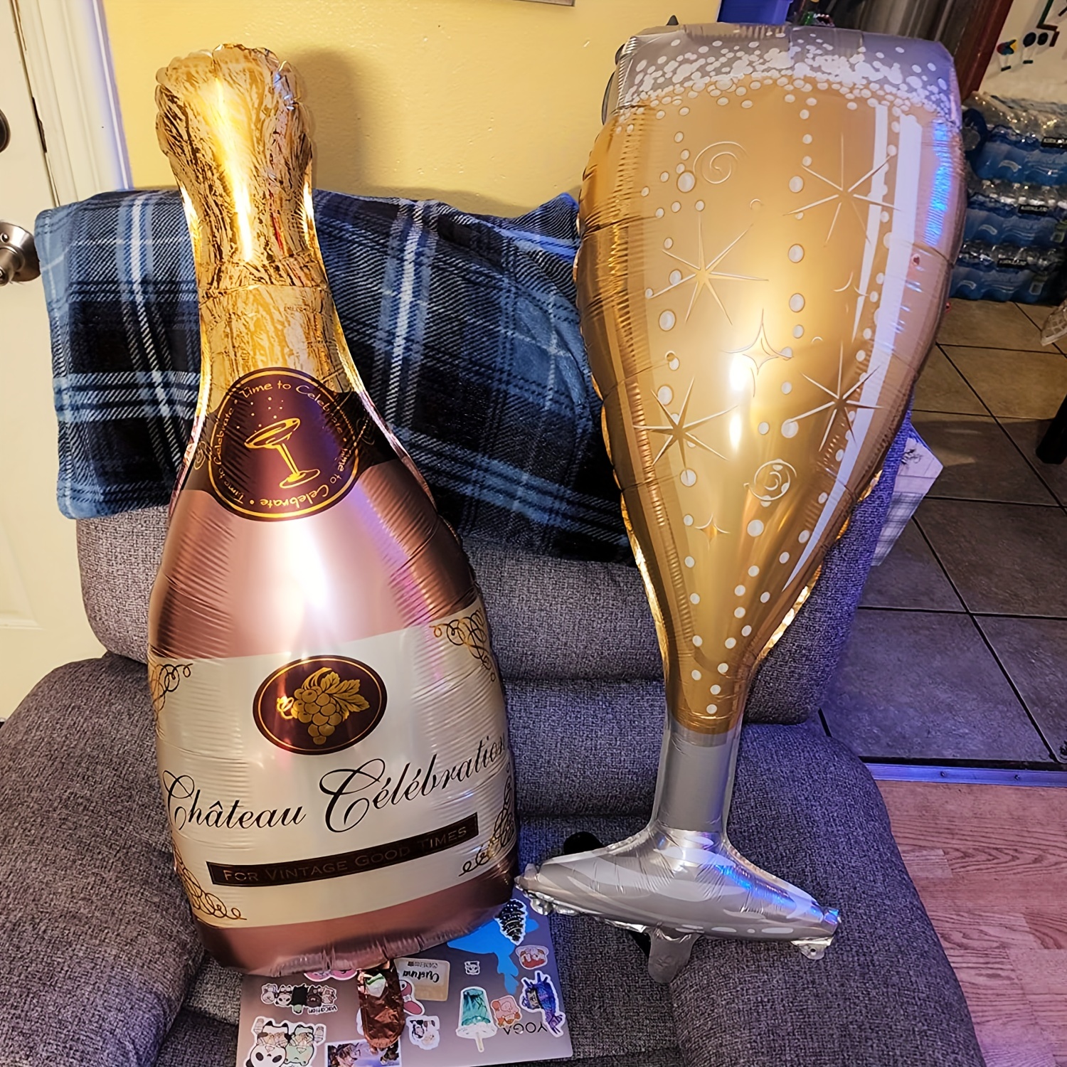 Ballon Mylar Supershape de Bouteille de Champagne – Party Expert
