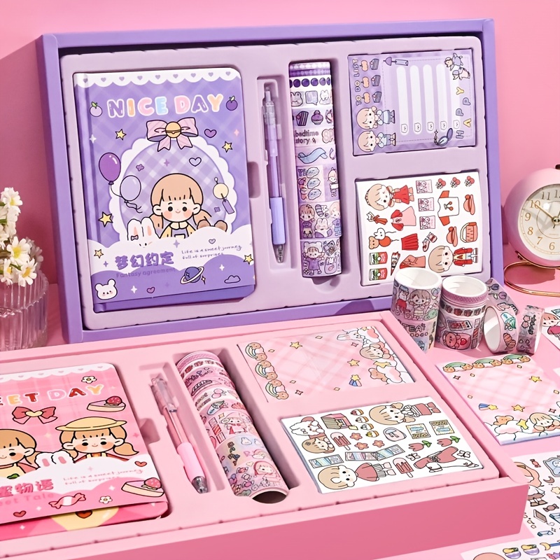 Dreamy Promise Gift Set Journal Notebook Tape Sticky Notes Stickers