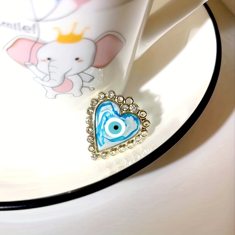 3Pcs Random Enamel Style Evil Eye Pattern Charms