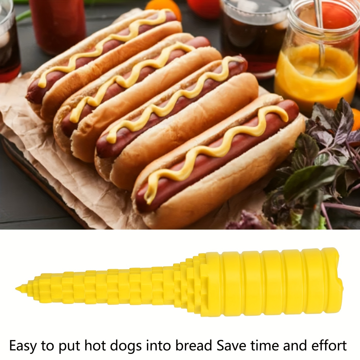 Perceuse à Pain Pour Hot-dog - Outil Pour Creuse Des Trous Dans Les Pains à Hot-dog, Idéal BBQ, Grillades - 9