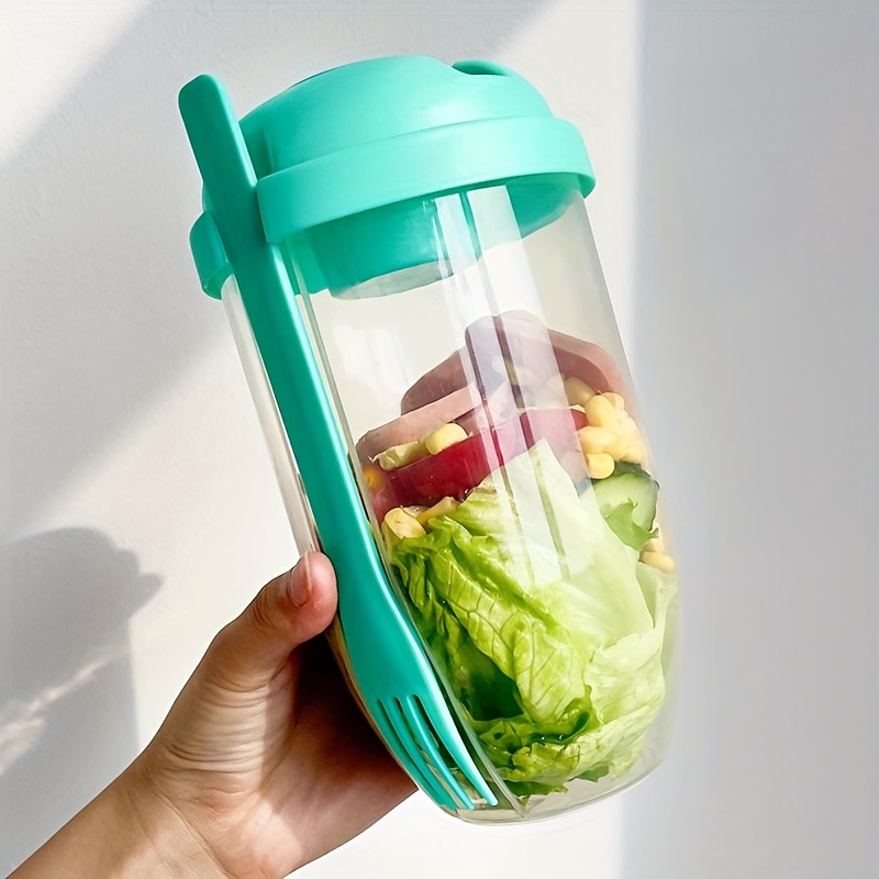 Salad Cup Salad Meal Shaker Cup Plastic Health Salad - Temu