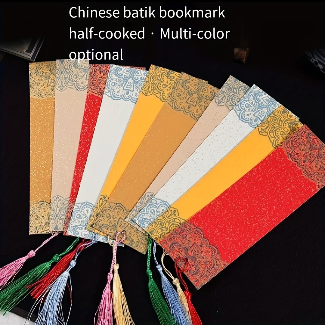 Bookmarks Creative Blank Chinese Style Tassel Cardboard - Temu