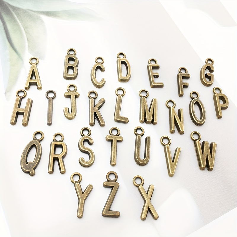 Mixed Letter Beads Enamel Metal Letter Charms Double Sided - Temu