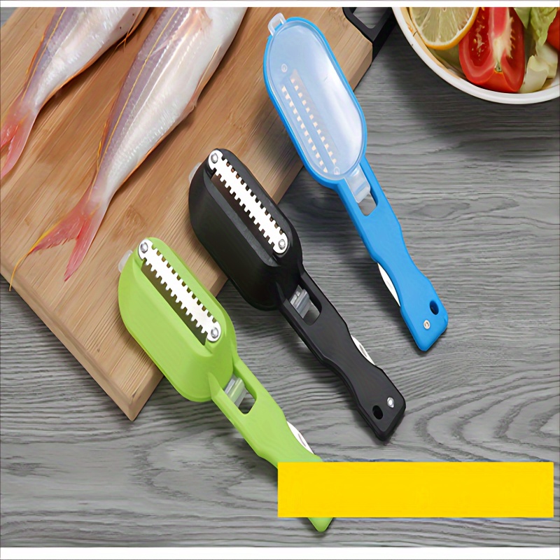 3Pcs Fish Scaler Remover, Fish Scaler Brush, Stainless Steel Fish Cleaning  Kit Fish Scaler Fish Skin Graters Cleaning Peeler Scaler Scraper with