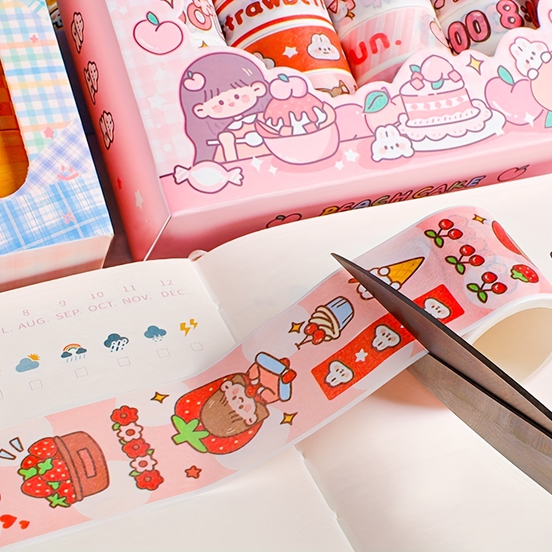 Kawaii Washi Tape Set - Cute Cartoon Washi Paper Masking Tape Set, Creative  DIY Decorative Sticker for Journaling, Scrapbooking, Crafts, Aesthetic