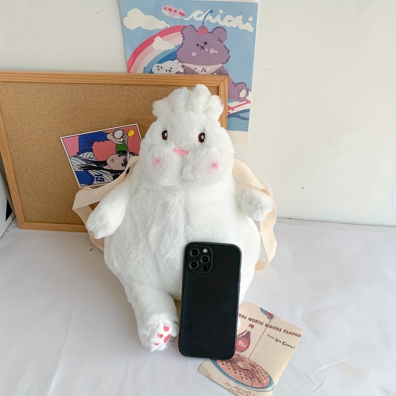 Cute Cartoon Plush Rabbit Backpack Japanese Kawaii Furry Bunny