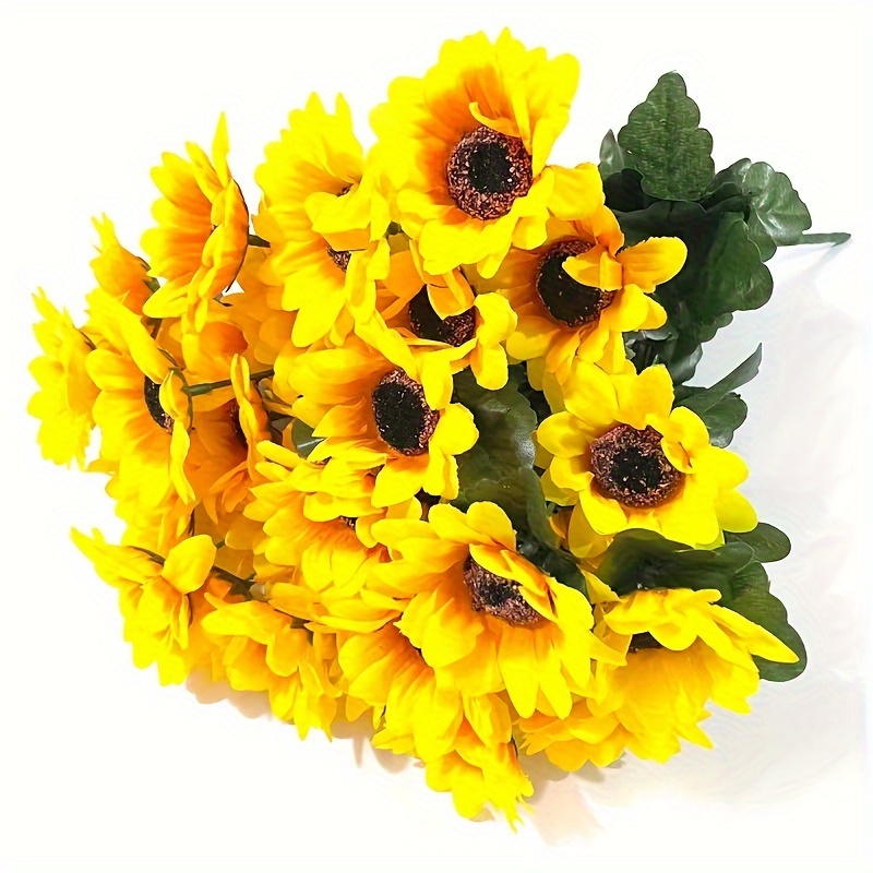 6pcs Girasoles Artificiales Falso Ramo De Flores - Temu