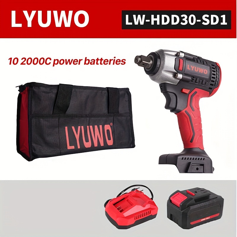 420n.m Electric Impact Wrench 20v Brushless Lighting Wrench Temu