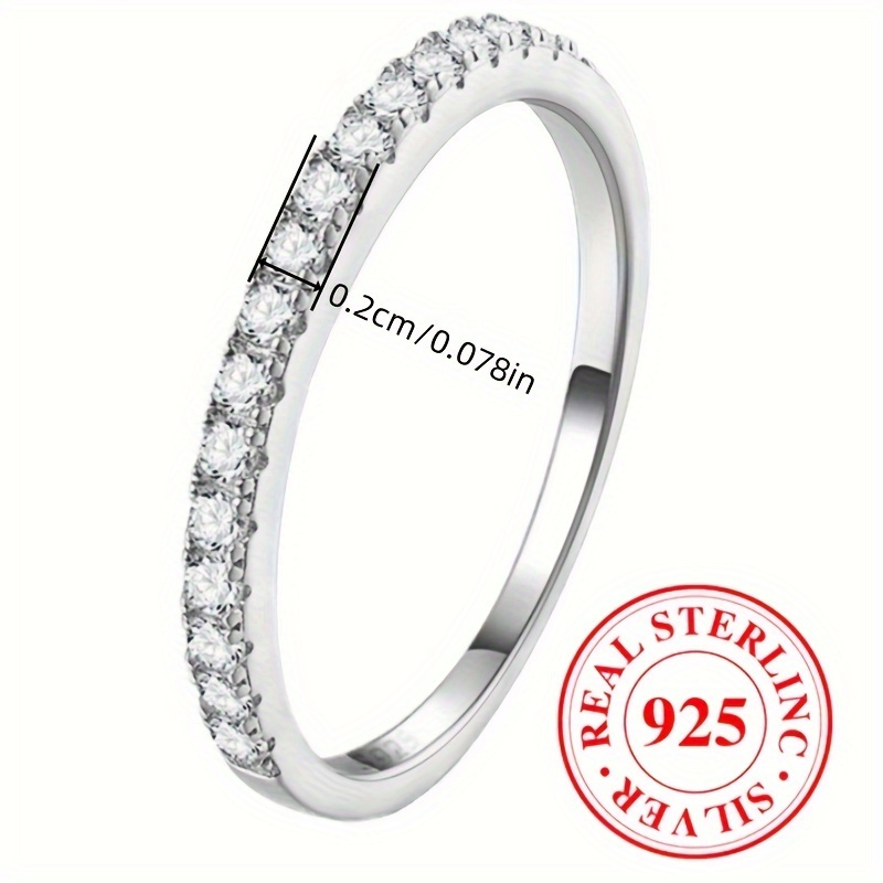 Sterling Silver Ring with Zirconia Endless Love for Men Wedding