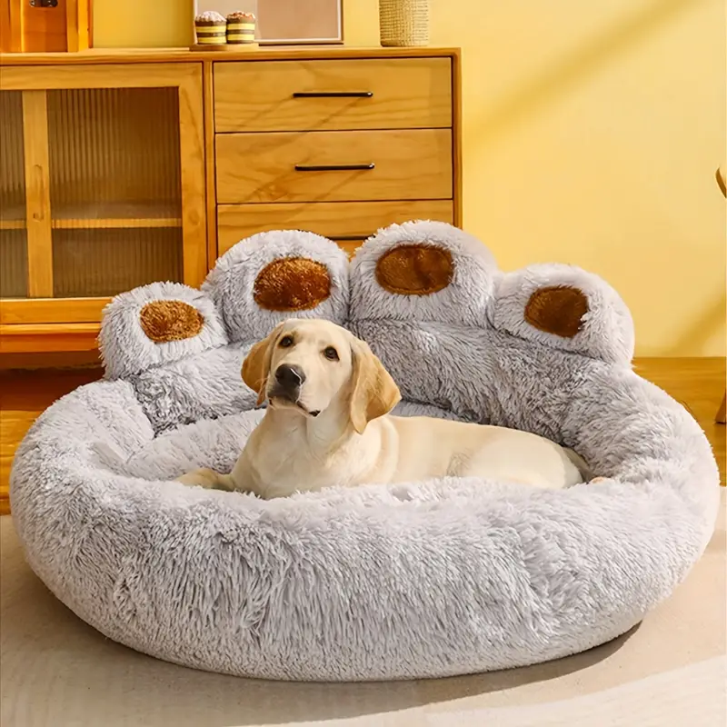 Soft Long Plush Cat Kennel Dog Kennel Winter Warm Pet Bed - Temu