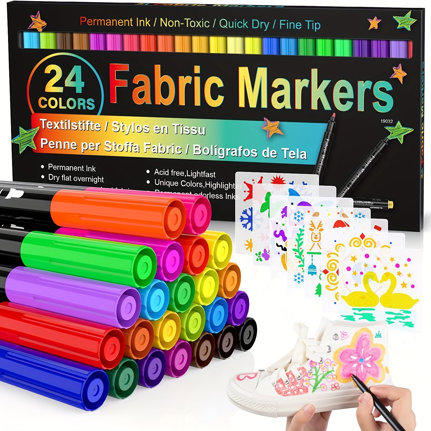 Permanent Fabric Marker Pens, Fabric Paint Pens Permanent