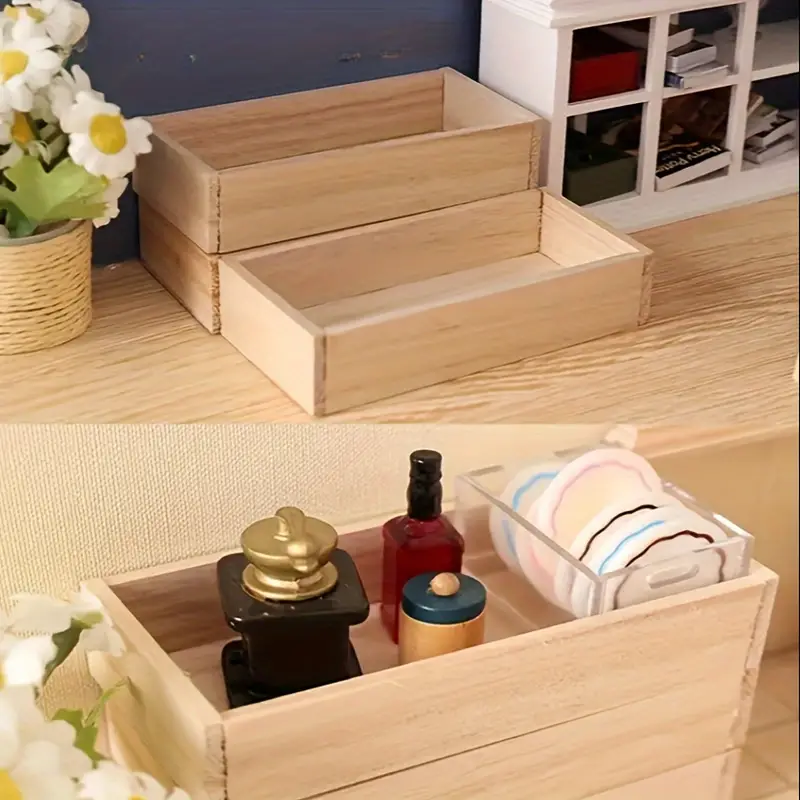 Small Wooden Storage Box Fruit And Vegetable Storage Basket - Temu