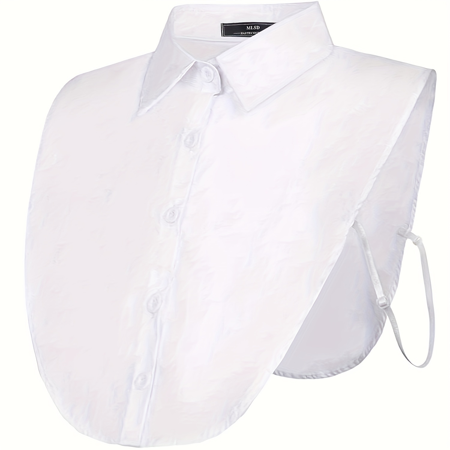 Blusa de cuello falso desmontable con media camisa de cuello falso, cuello  de solapa triangular puntiagudo, cuello falso de Peter Pan
