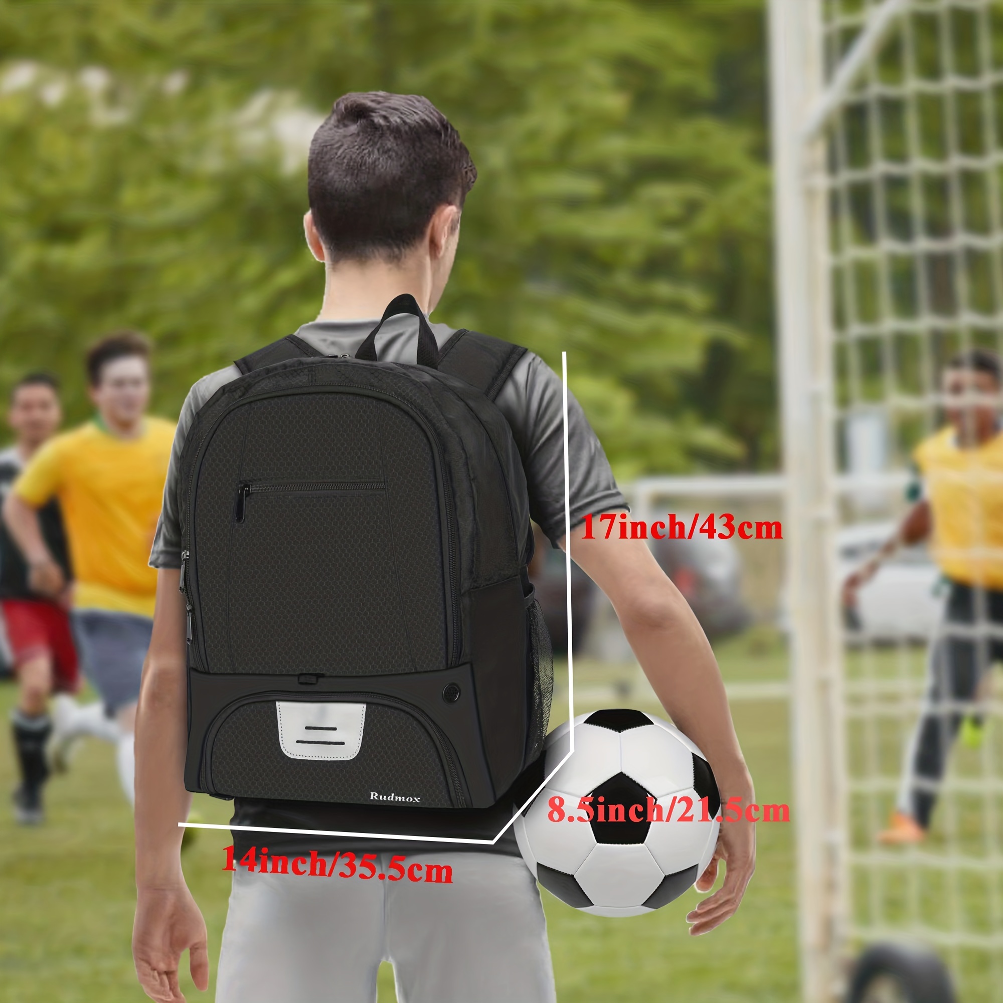 soccer ball bag football backpack with shoe compartment for youth suitable for basketball volleyball sports equipment bag with large capacity for outdoor camping 2