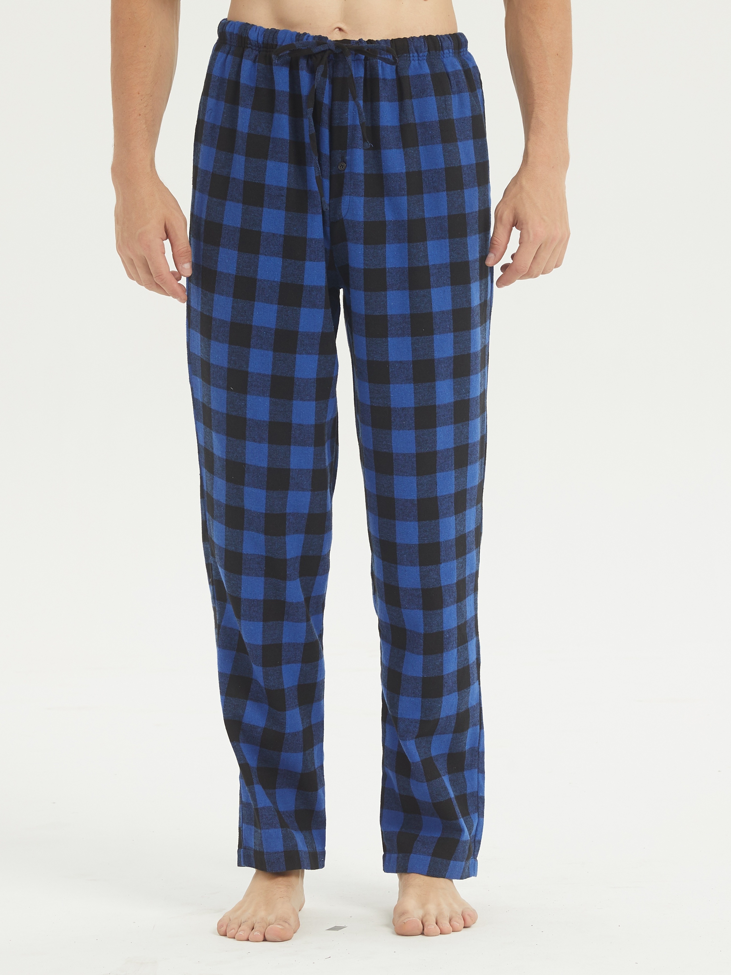 Men's Cotton Poplin Check Print Pajama Pants - Men's Loungewear & Pajamas -  New In 2024