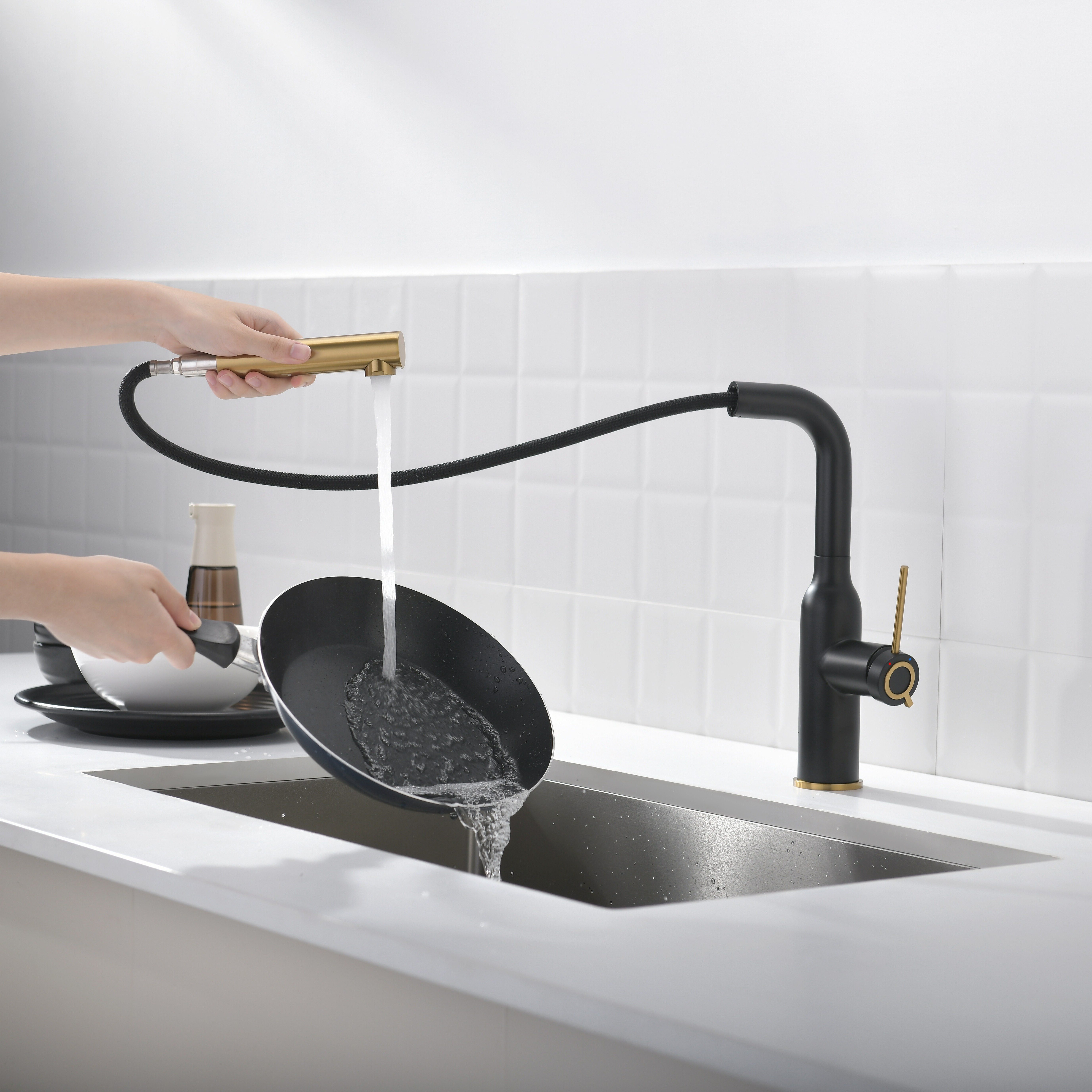 Robinet de cuisine, robinet de cuisine pivotant à 360°, robinet d'évier en  acier