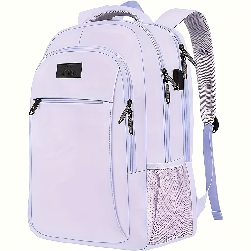 MATEIN Mochila para laptop para mujer, antirrobo de 15.6 pulgadas, mochila  escolar universitaria para niñas con puerto de carga USB, mochila para