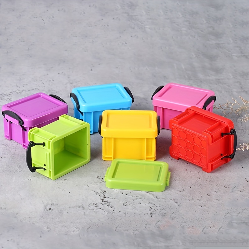 Creative Colorful Rectangular Mini Plastic Storage Box - Temu Canada