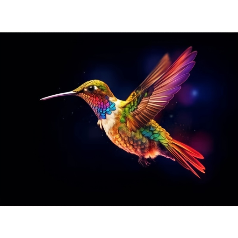 

1pc 30*40cm/ 11.8 * 15.75in 5d Diy Diamond Painting For Adults And Beginners Frameless Hummingbird Diamond Painting For Living Room Bedroom Decoration