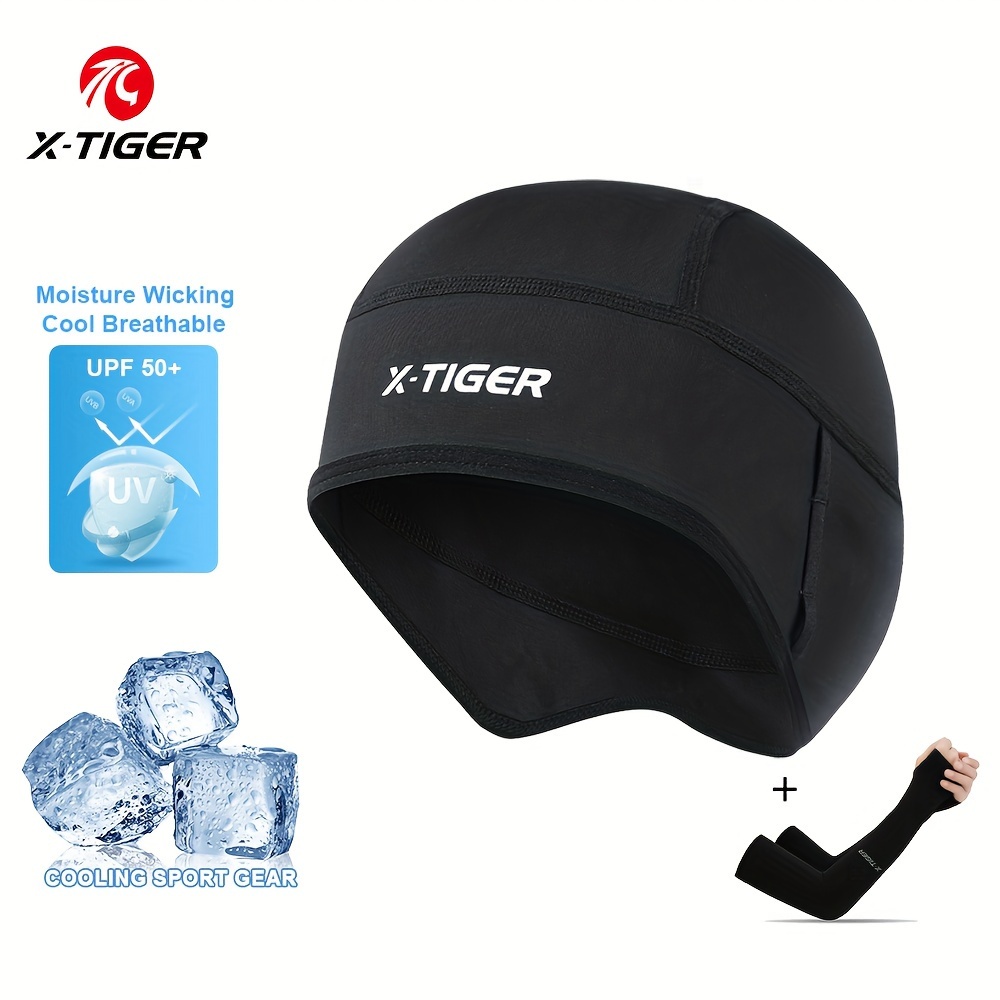 X-TIGER Cooling Skull Cap, Moisture Wicking Breathable Summer Beanie, With  Sun Protection Sleeves Optional