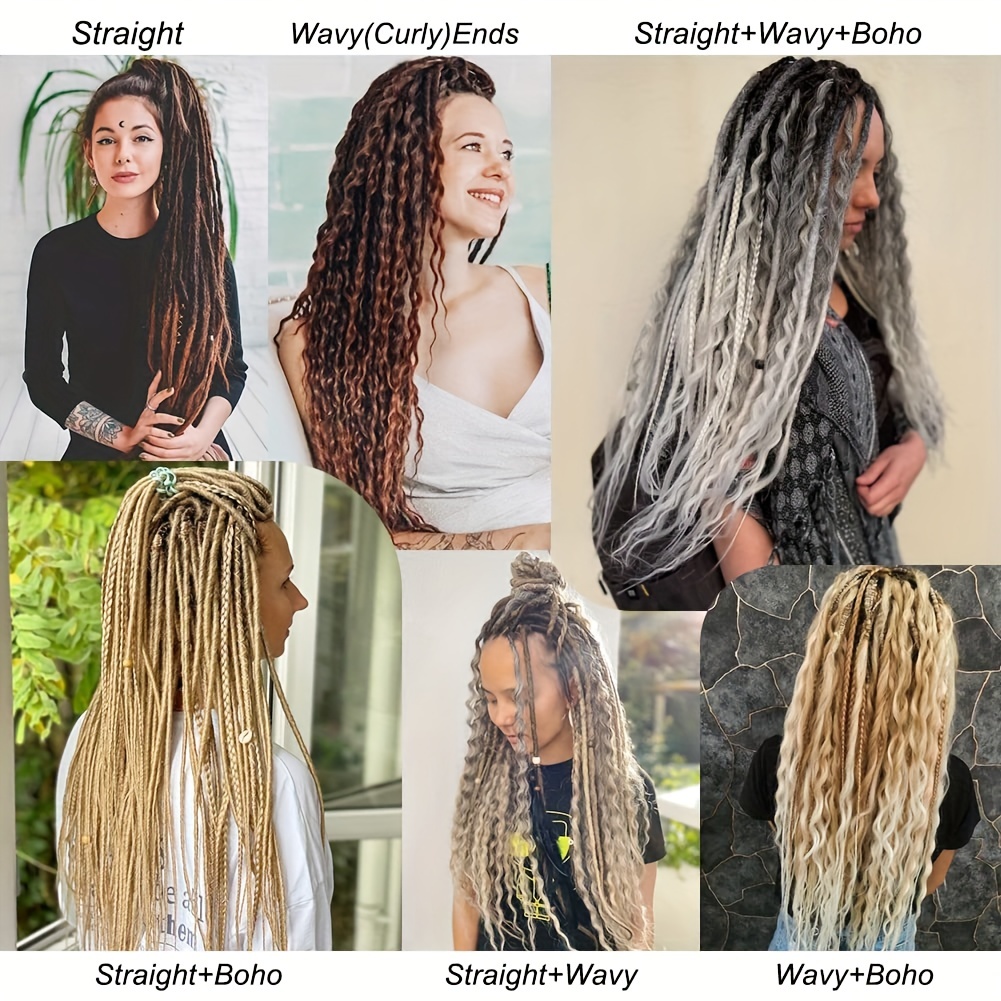 Boho Double Ended Dreadlocks Extensions 60CM Soft Honey B