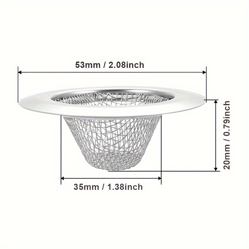 Bathroom Sink Strainer, Bathtub Lavatory Sink Drain Strainer Hair Catcher  for Laundry Utility RV Sink, Stainless Steel Drain Cover. Fit Hole Size  from