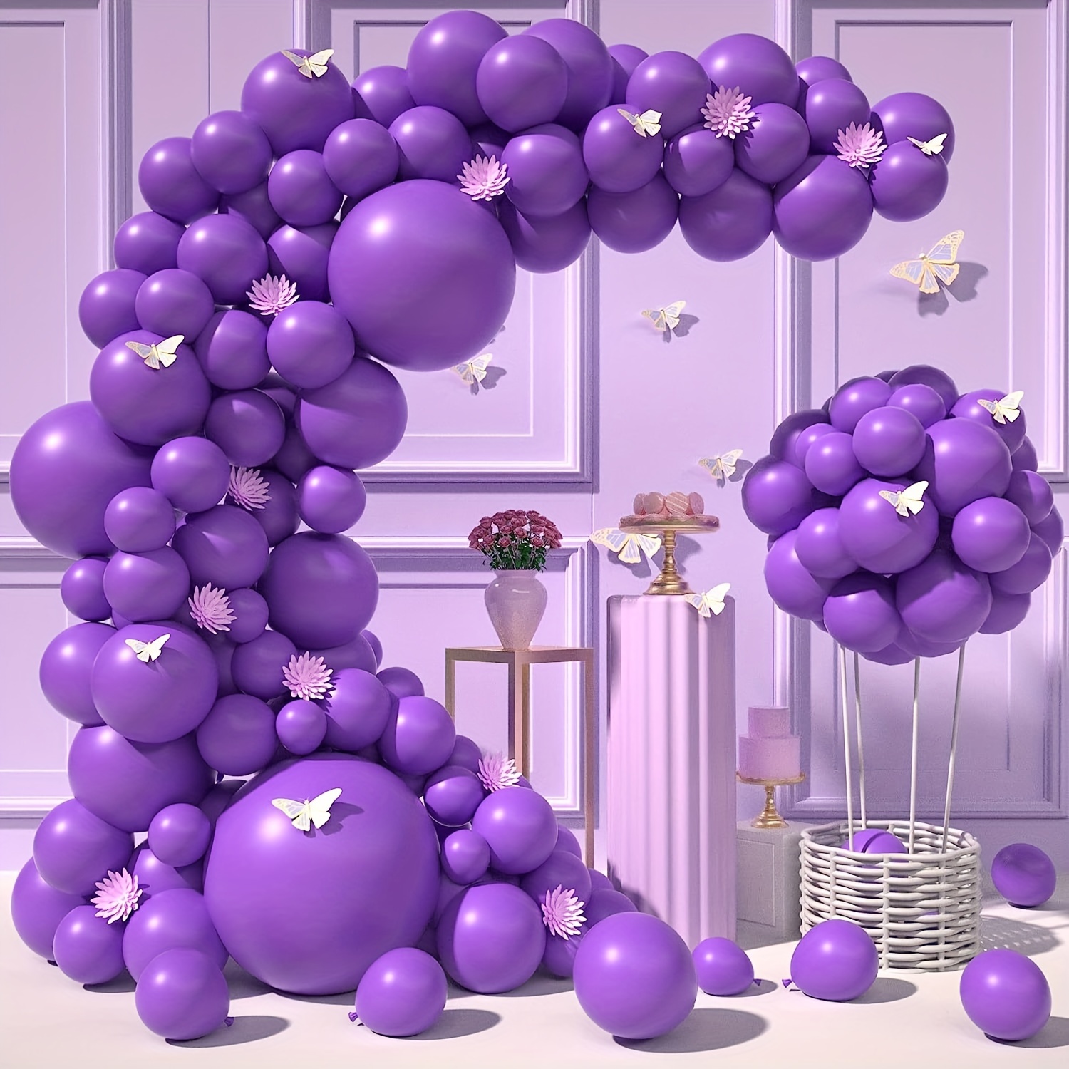 120pcs 18/10/12/5 Pouces Ballon Violet Différentes Tailles - Temu Canada