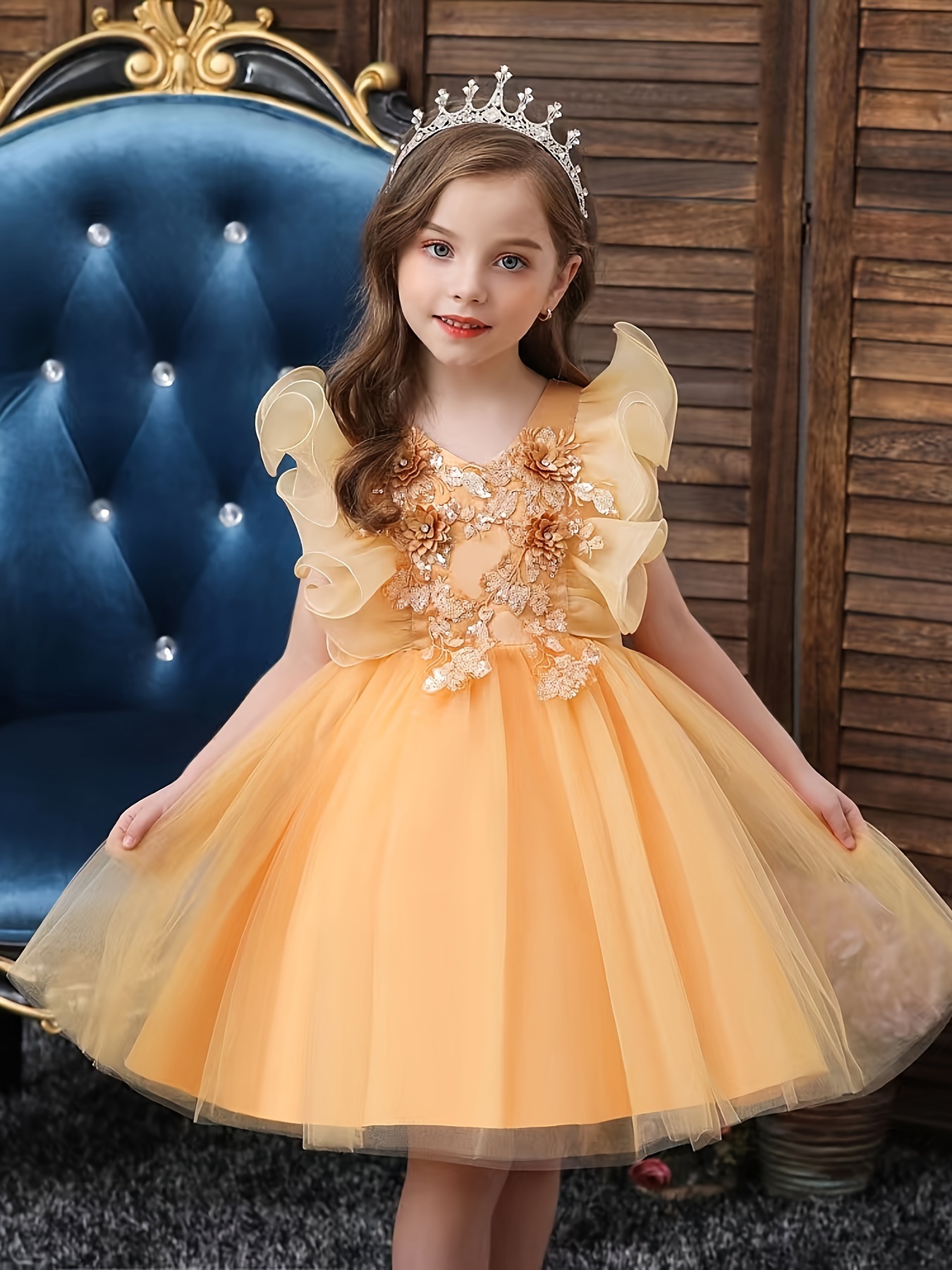 Light Up Princess Dress Snow Queen Cosplay Christmas Halloween Costume For  Girls Party Evening Prom Blue Dress For 3-9 Years Old