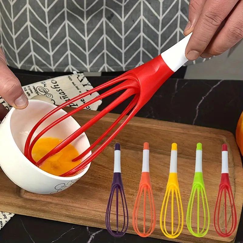 Collapsible Whisk, 2-in-1 Balloon / Flat Whisk Manual Egg Whisk