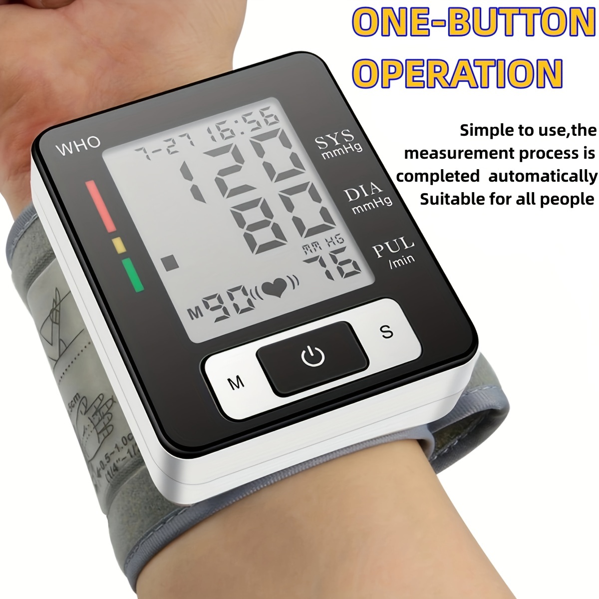 1pc Wrist Blood Pressure Monitor Ck W118 High - Temu