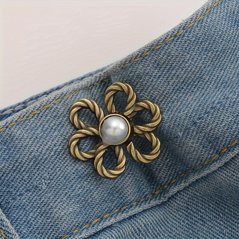 Jeans Dress Buttons Diy Pants Clip Waist Tightener Buttons - Temu
