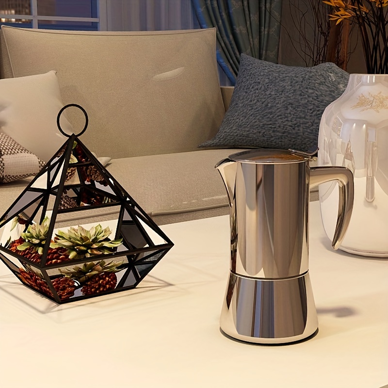 Moka Coffee Pot Metal Italian Hand Brewer Stovetop Espresso Pot Durability  Coffee Machine for Kitchen Home Coffeeware Teaware