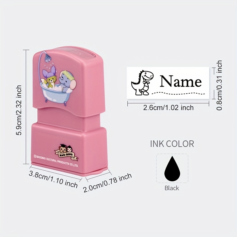 Customized Name Stamp Paints Personal Student Child Baby Engraved Waterproof  Non-fading Kindergarten Cartoon Clothing Name Seal