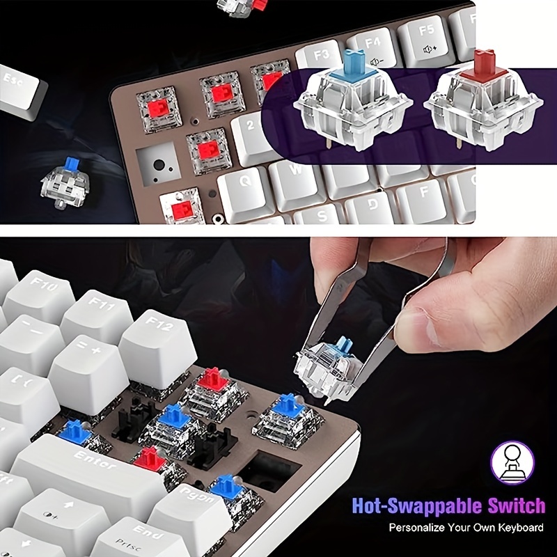 Ajazz Ak33 Hot Swappable Mechanical Keyboard: 82 Keys Diy - Temu