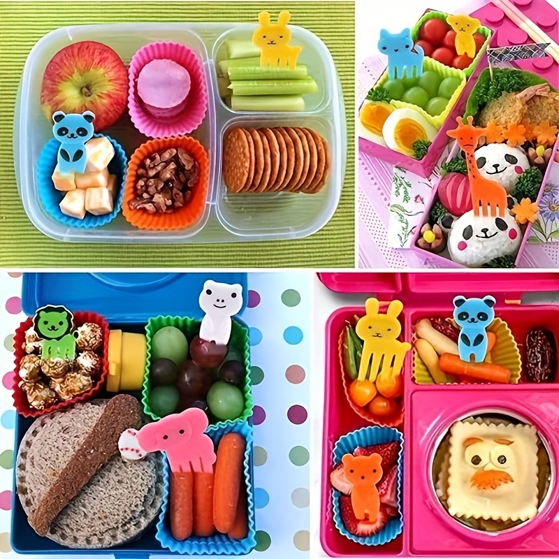 Silicone Lunch Box Dividers, Bento Bundle Lunch Box Dividers With Food  Picks School Lunch Containers Accessories, School Party Supplies - Temu