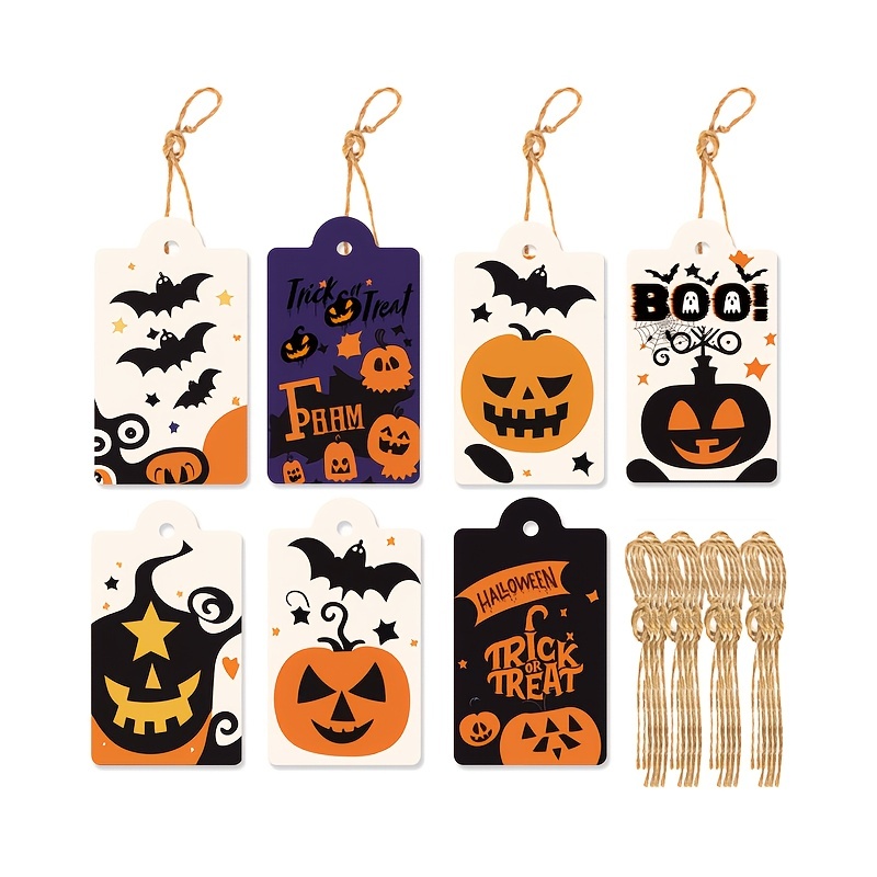 Halloween Tags Halloween Candy Bag Gift Box Decoration Tags - Temu