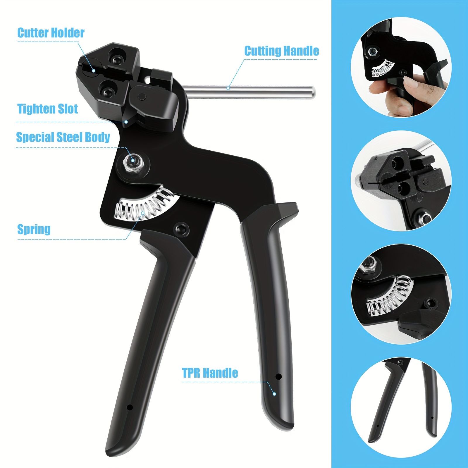 Tg 100 Manual Nylon Cable Tie Tightening Gun Cable Tie Tool - Temu Canada