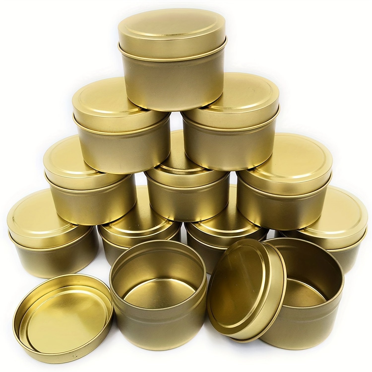 Metal Candle Tins Empty Candle Tins With Lid Round - Temu