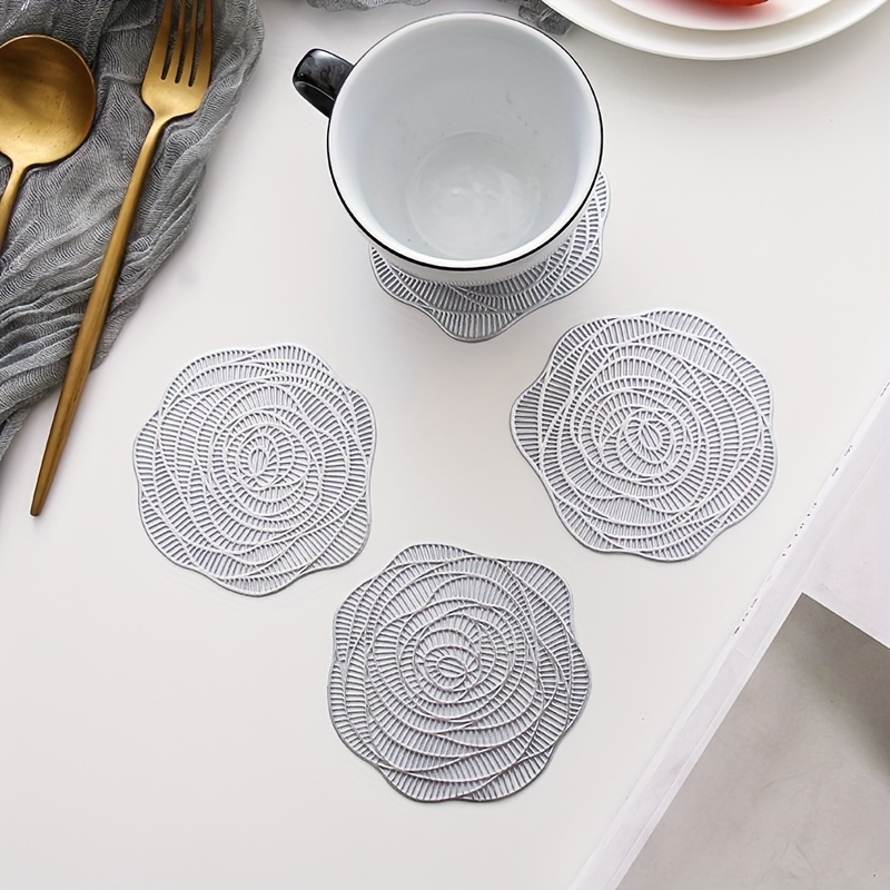 Wood Tree Shape Placemats Bar Home Decor Non-slip Coaster Set Wood  Placemats Table Mat Round Cup Pad