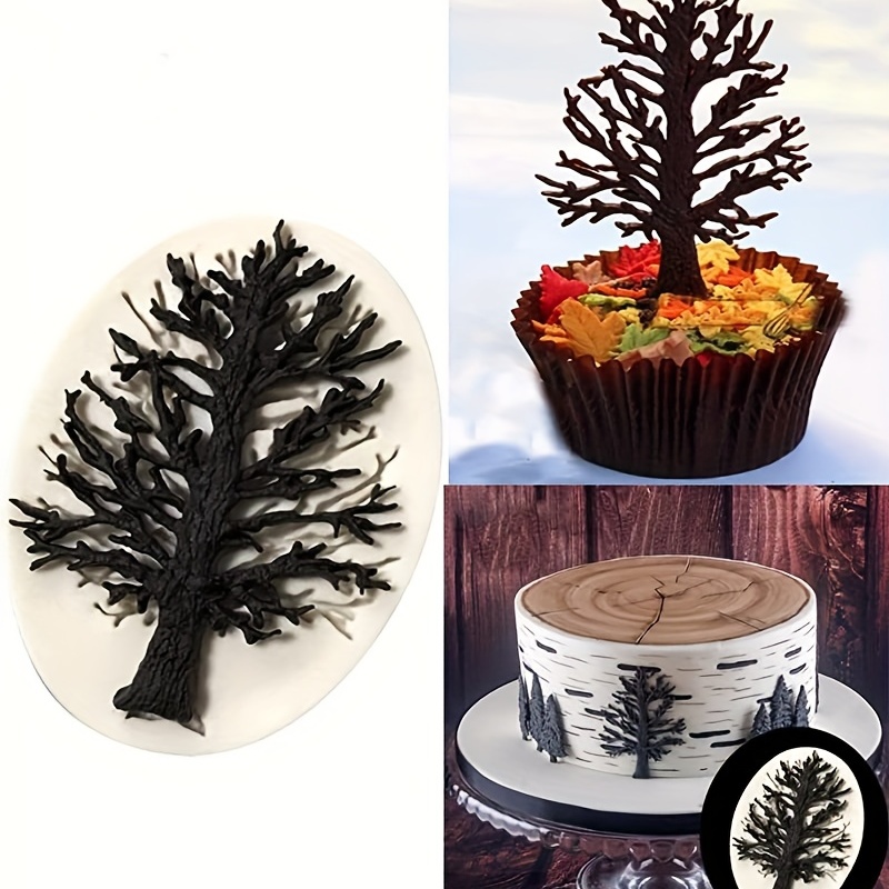 3d Silicone Tree Trunk Chocolate Mold For Diy Cake Decorating And Baking -  Perfect For Fondant, Ice Cube Trays, And Kitchen Gadgets - Temu