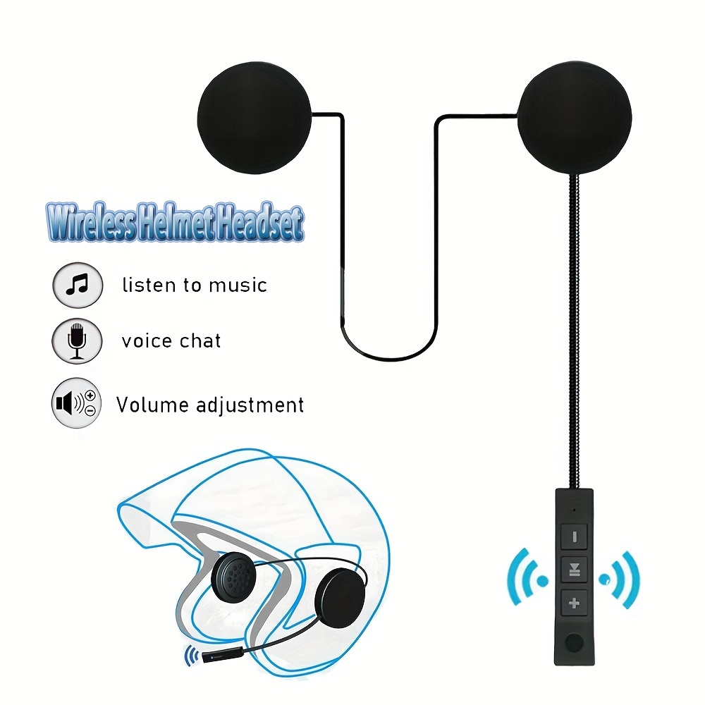  VR-robot auriculares para casco de motocicleta, auriculares  intercomunicador con Bluetooth, parlantes de manos libres, música de  control de llamadas, motocicleta con Bluetooth （negro） : Electrónica