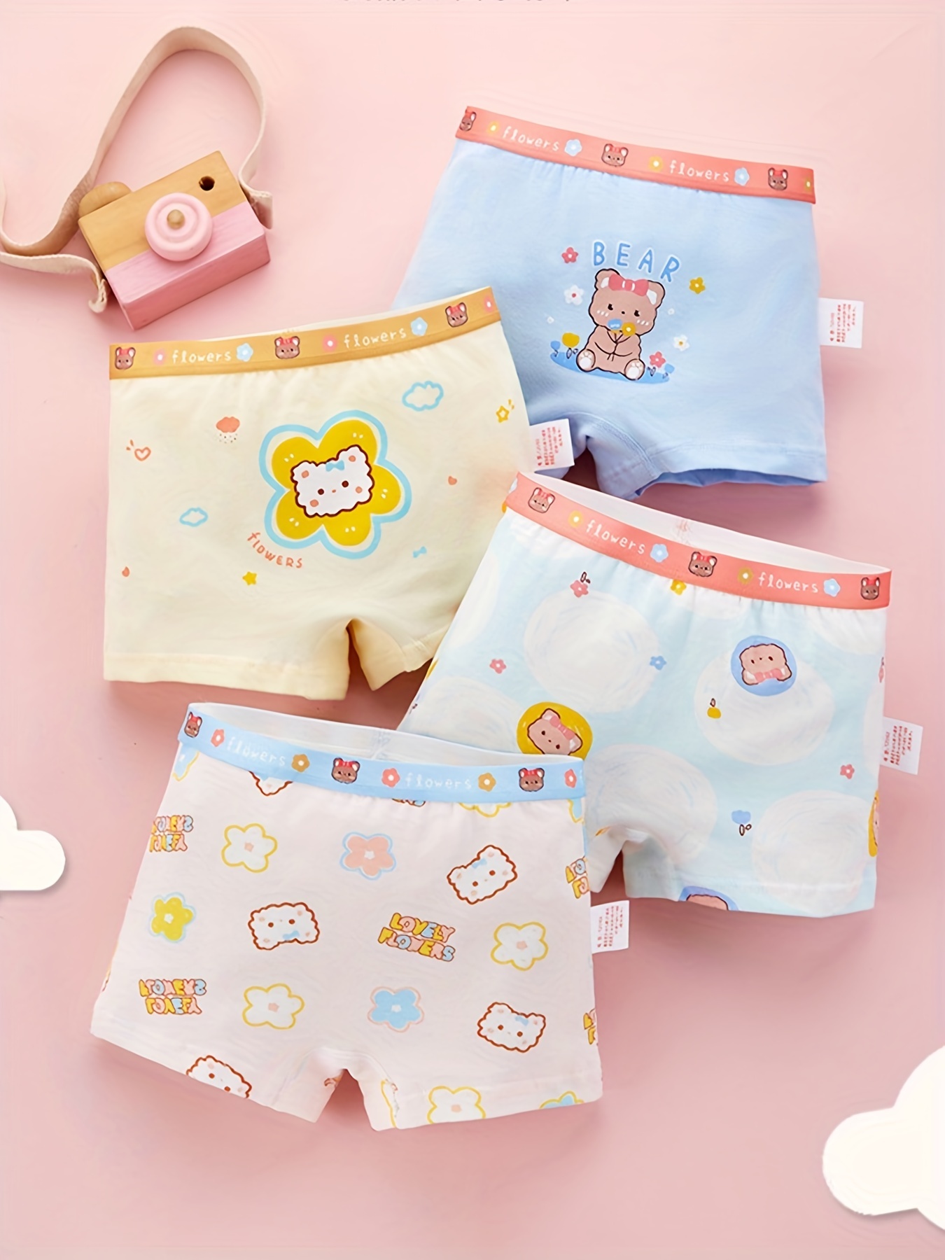 Kids Children Girls Underwear Cute Print Briefs Shorts Pants Cotton  Underwear Trunks 3PCS Baby Outfits for Girls : : Clothing, Shoes 