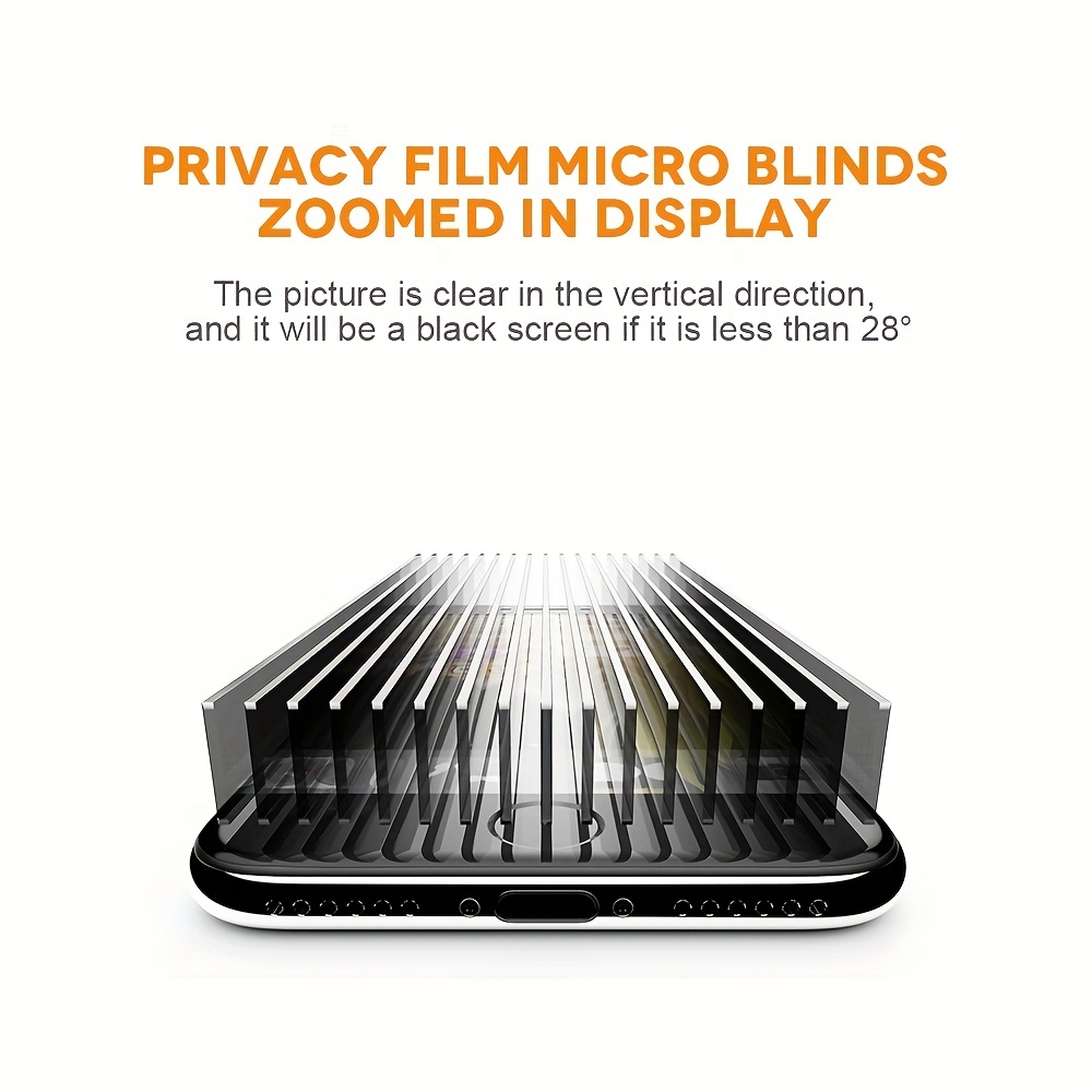 Protector de pantalla de vidrio templado de privacidad de 4 vías de 360°  para iPhone 11 Pro Max/iPhone Xs Max, horizontal y vertical, antiespía 9H