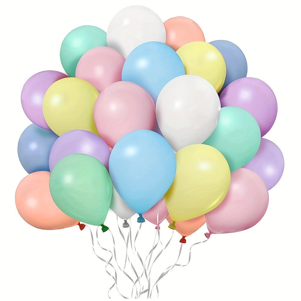 Globos de color rosa pastel de 12 pulgadas, 5 pulgadas, 70 globos de látex  para fiesta, globos de cumpleaños de color rosa macarrón, decoración de
