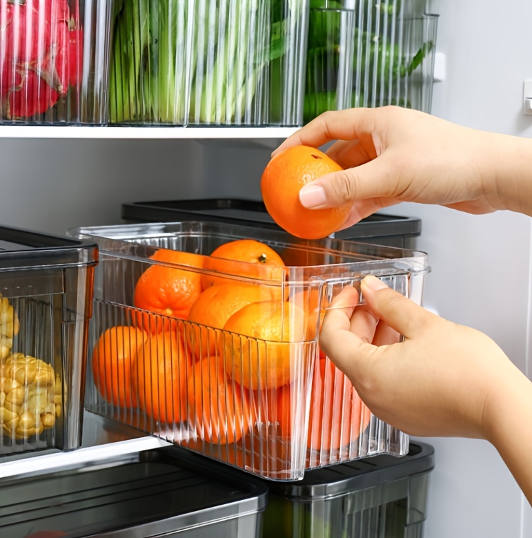 1pc Cajón De Almacenamiento De Refrigerador Tipo Cajón Con - Temu